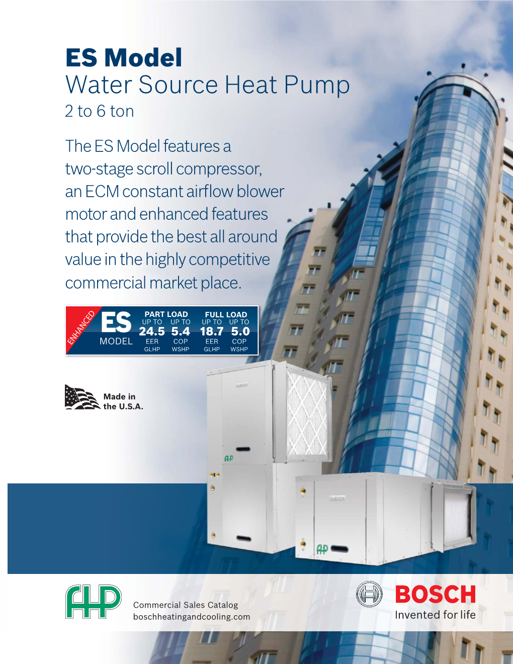 ES Model Water Source Heat Pump 2 to 6 Ton