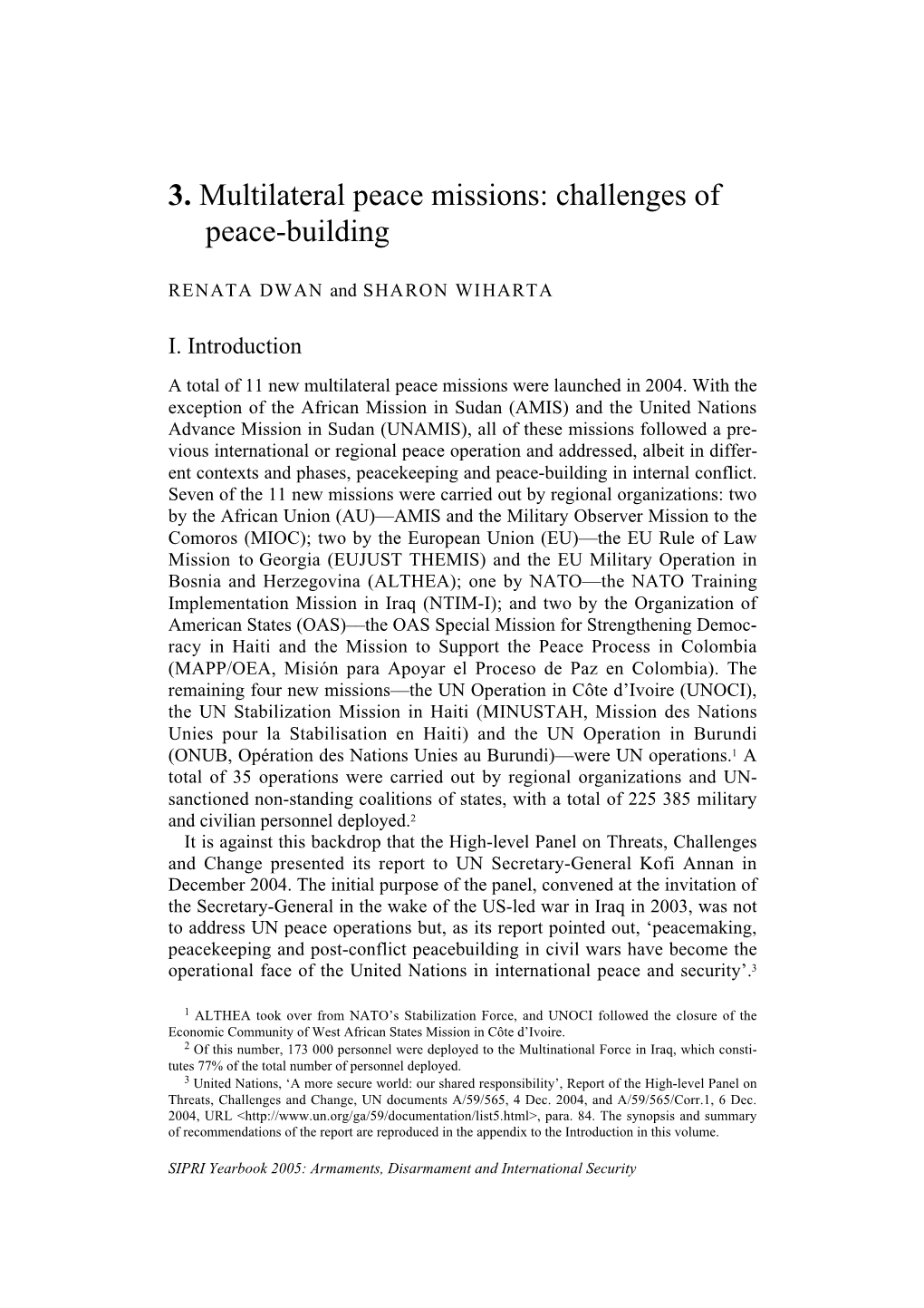 Challenges of Peace-Building