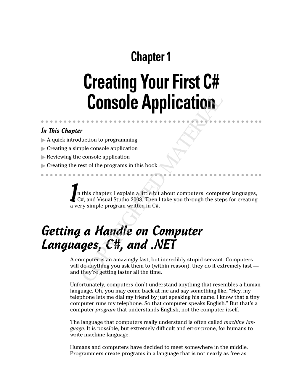 Creating Your First C# Console Application