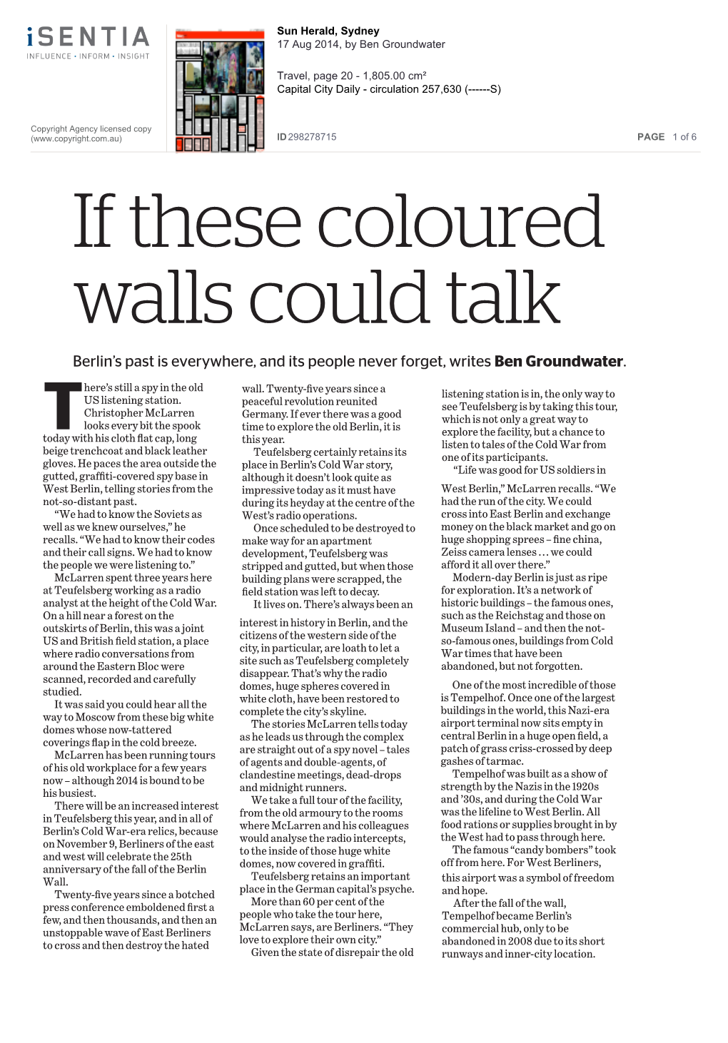 If These Coloured Walls Could Talk