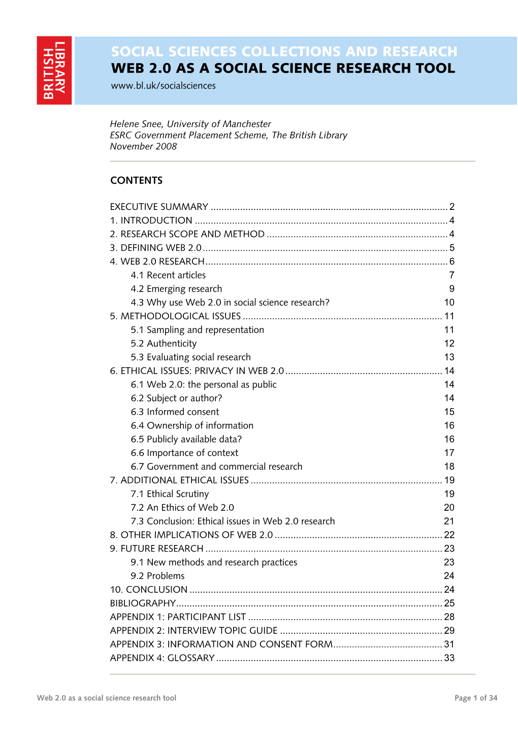 Web 2.0 As a Social Science Research Tool