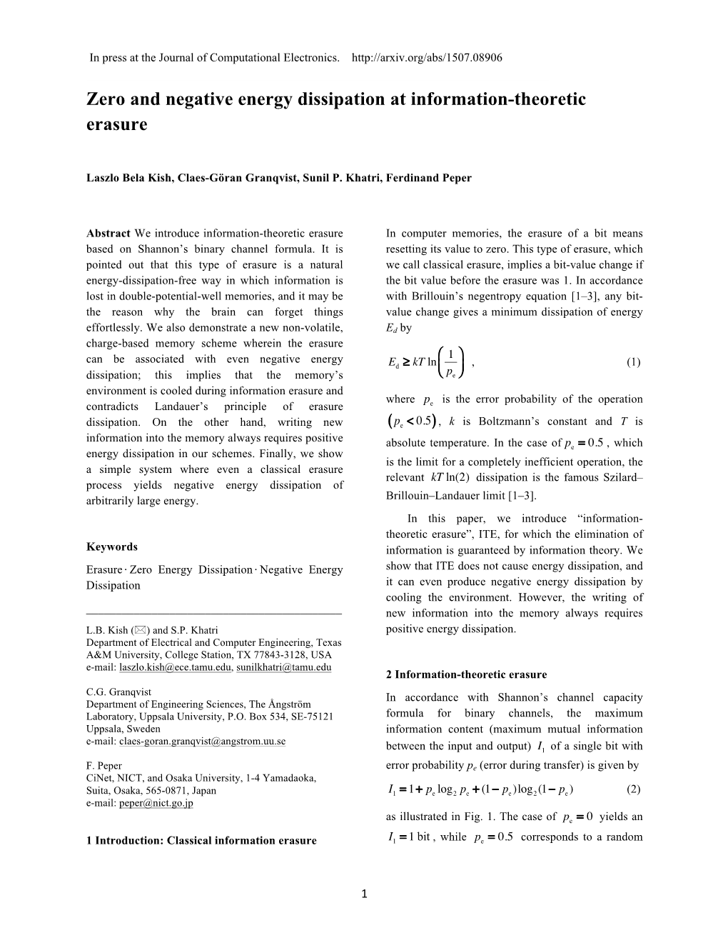 Zero and Negative Energy Dissipation at Information-Theoretic Erasure