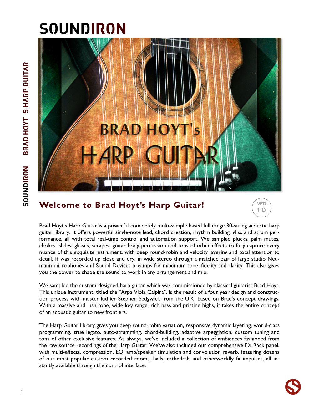 Brad Hoyt's Harp Guitar!