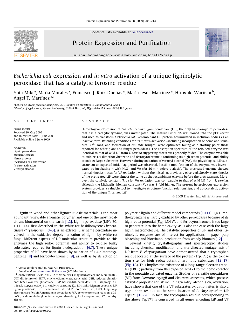 Protein Expression and Purification