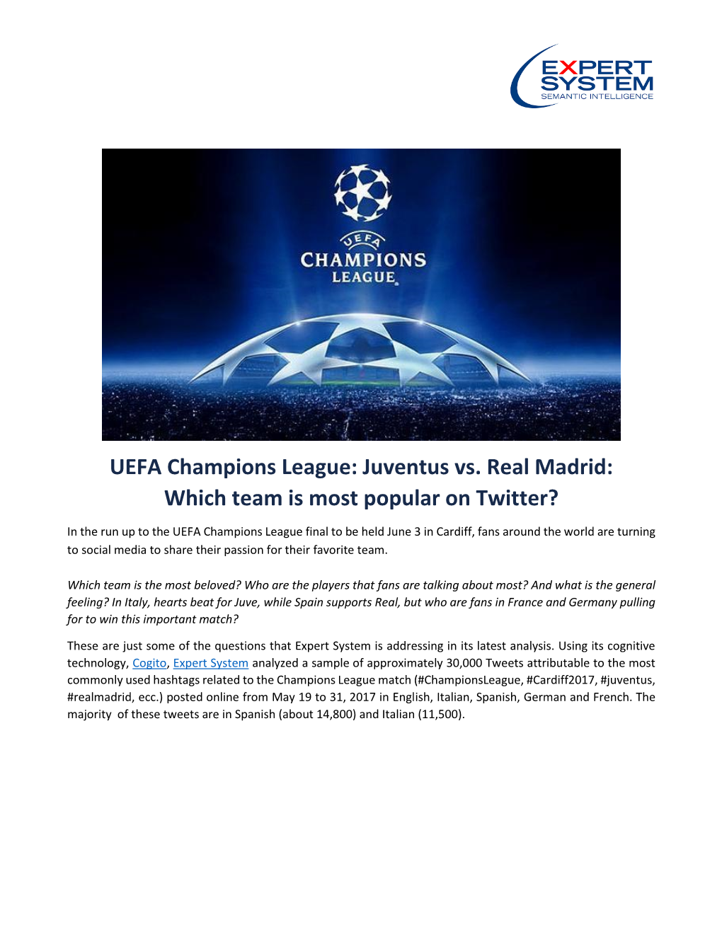 UEFA Champions League: Juventus Vs. Real Madrid: Which Team Is Most Popular on Twitter?