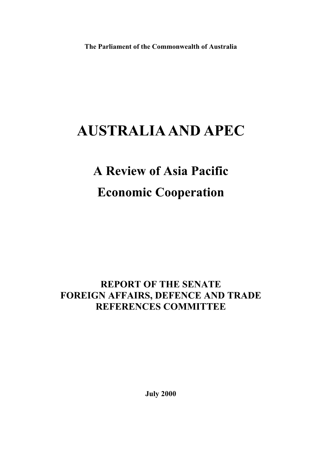 Australia and Apec