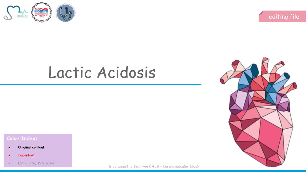 Lactic Acidosis