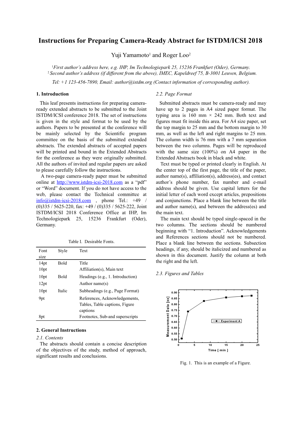 Instructions for Preparing Camera-Ready Extended Abstracts