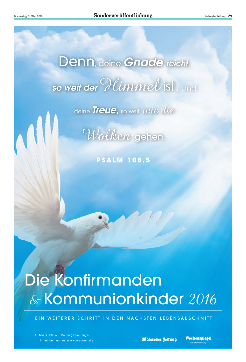 Die Konfirmanden & Kommunionkinder 2016