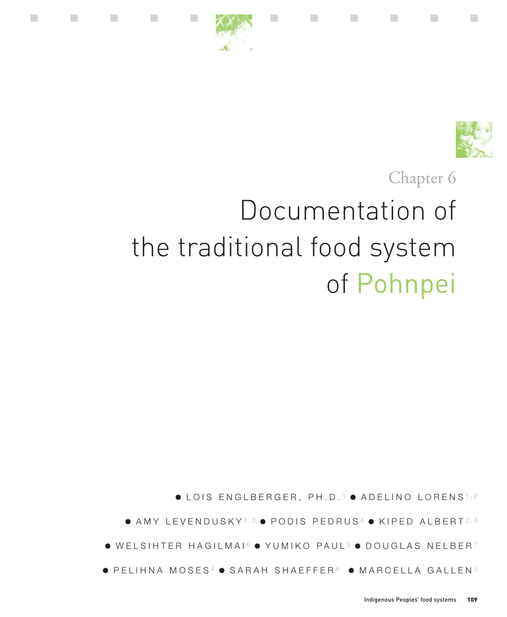 Documentation of the Traditional Food System of Pohnpei