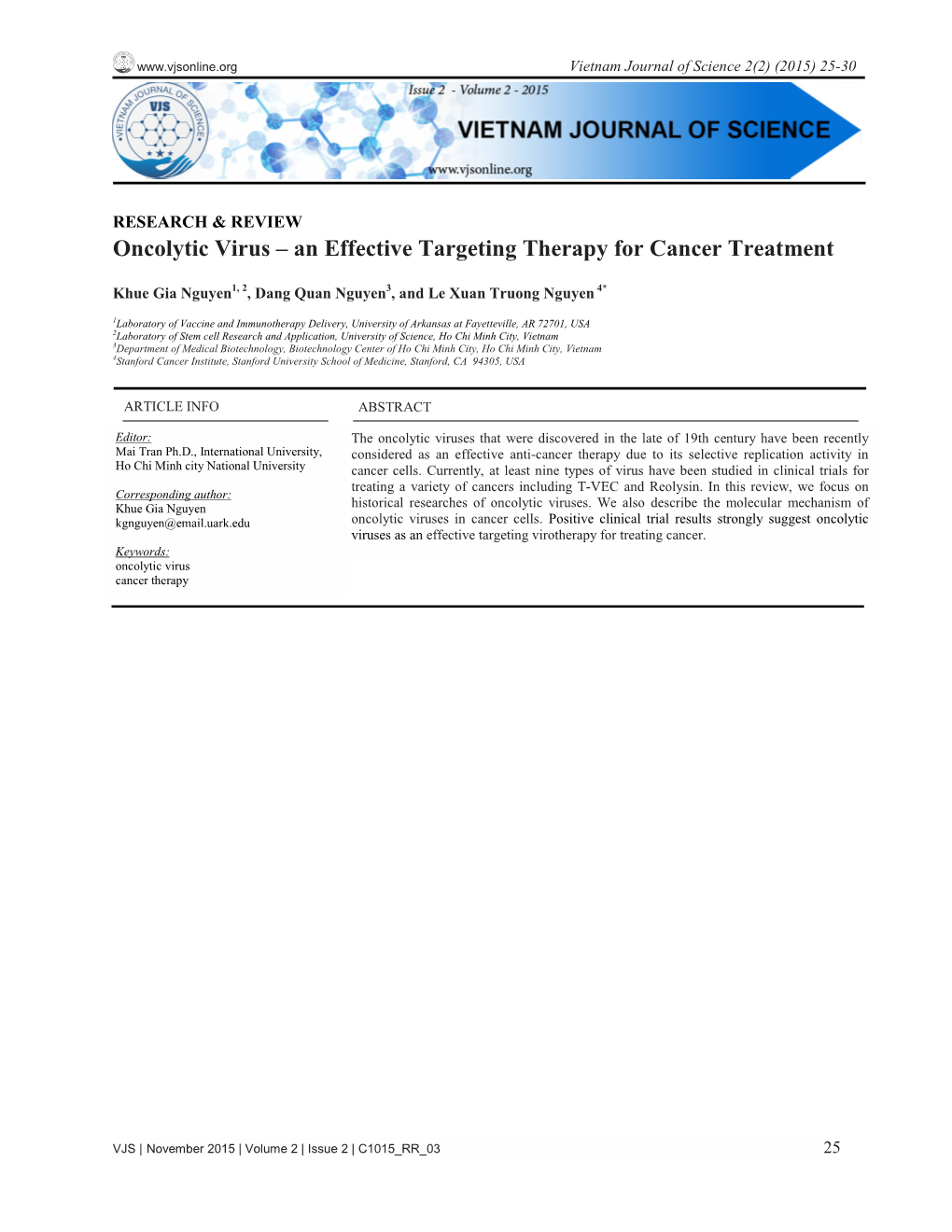 An Effective Targeting Therapy for Cancer Treatment