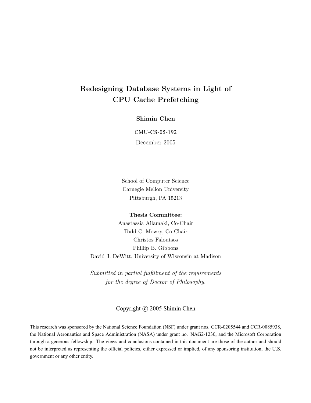 Redesigning Database Systems in Light of CPU Cache Prefetching