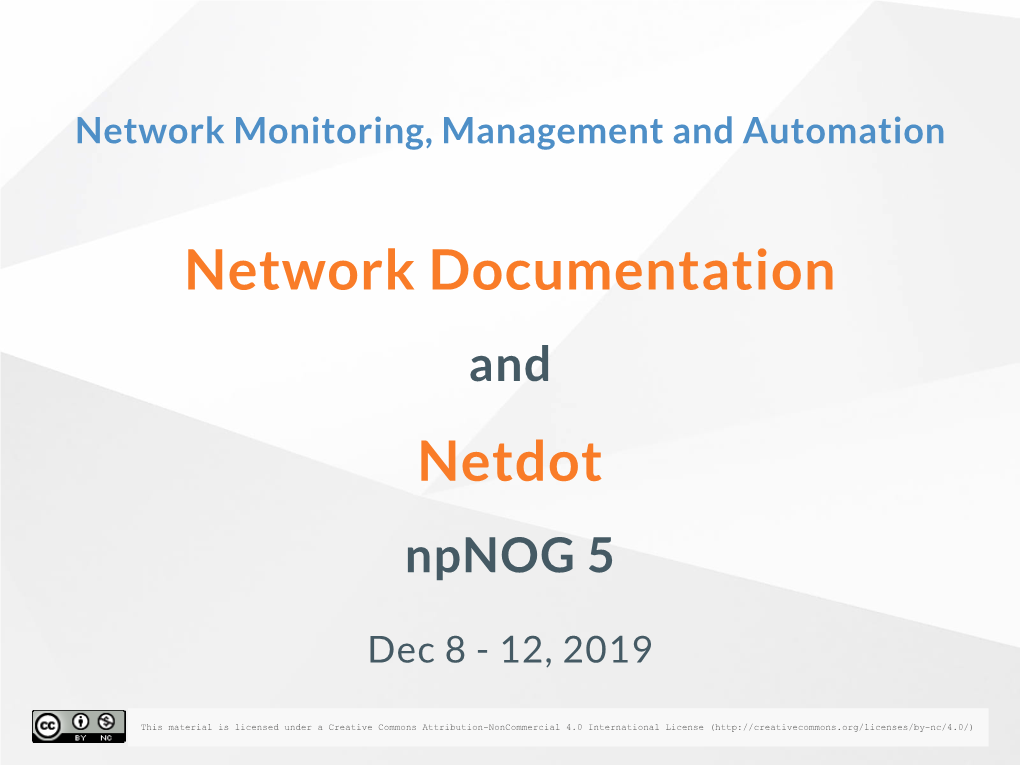 Network Documentation Netdot