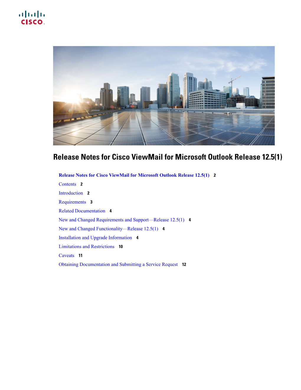 Release Notes for Cisco Viewmail for Microsoft Outlook Release 12.5(1)