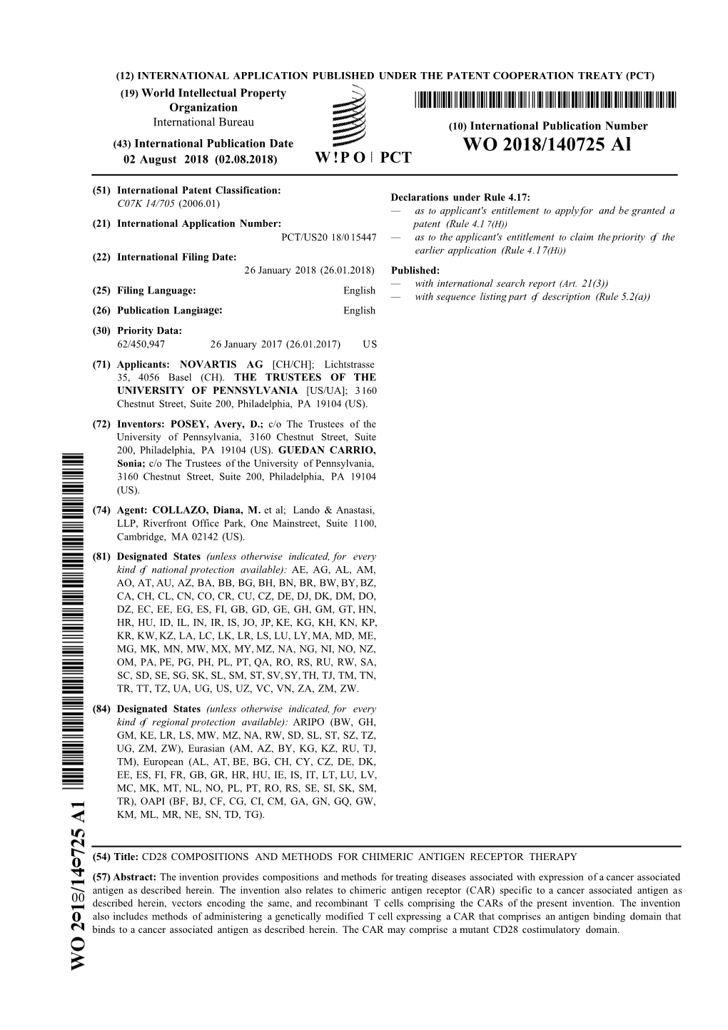 WO 2018/140725 Al 02 August 2018 (02.08.2018) W !P O PCT