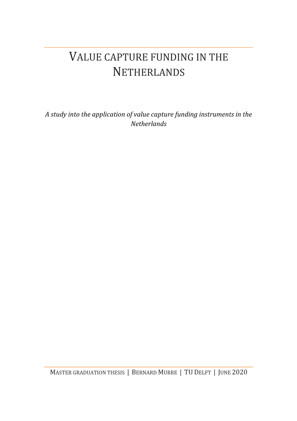 Value Capture Funding in the Netherlands