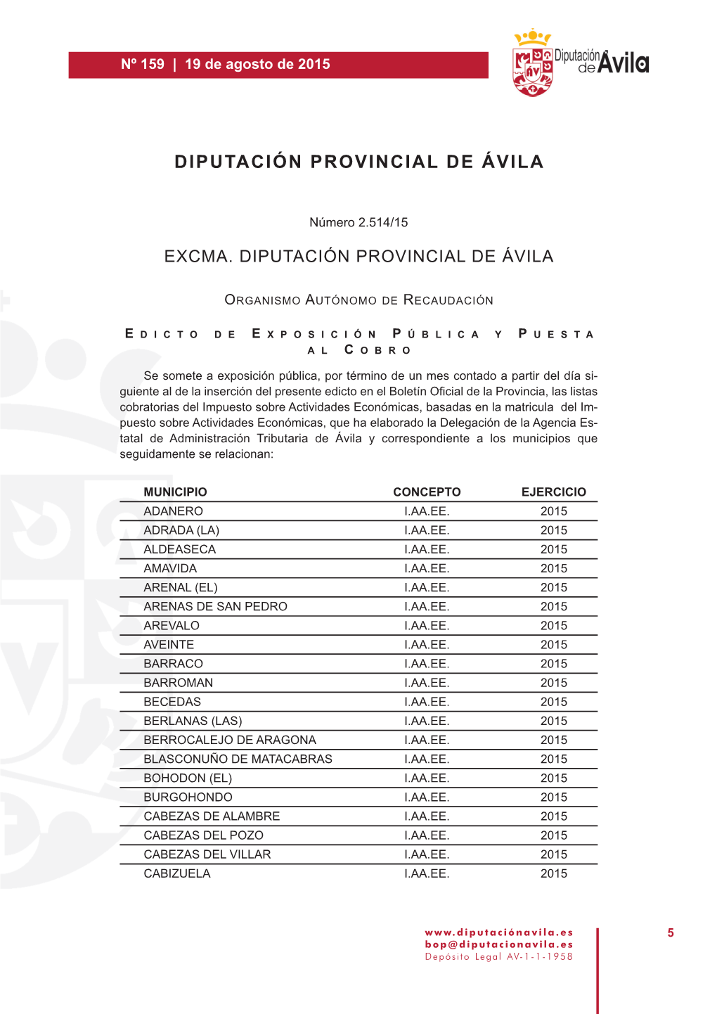 Diputación Provincial De Ávila