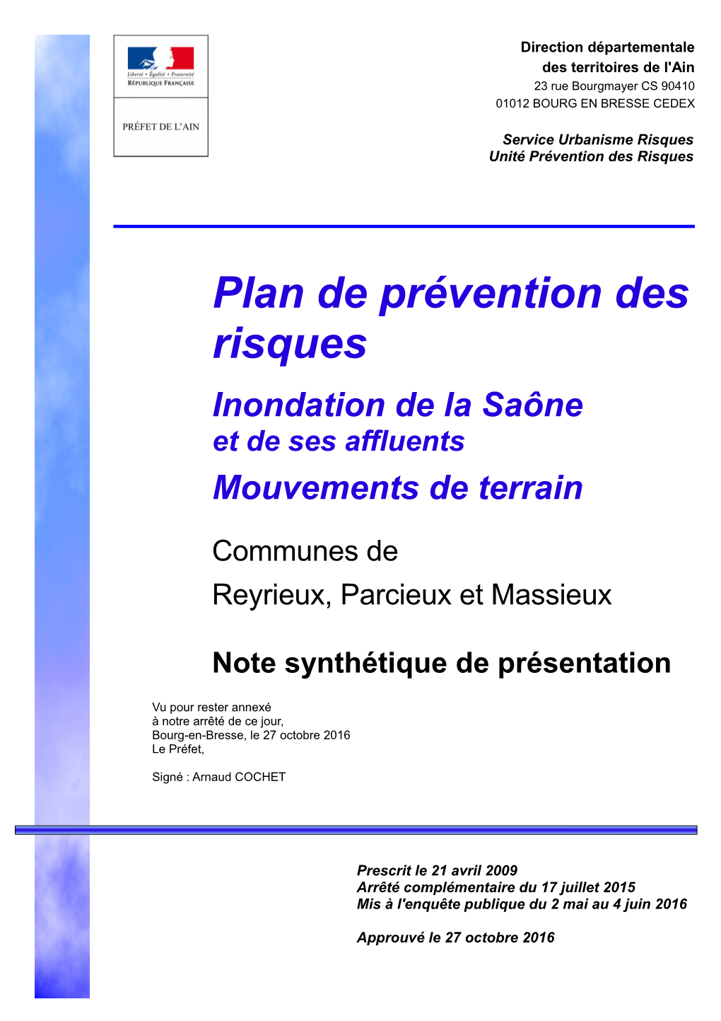 Plan De Prévention Des Risques