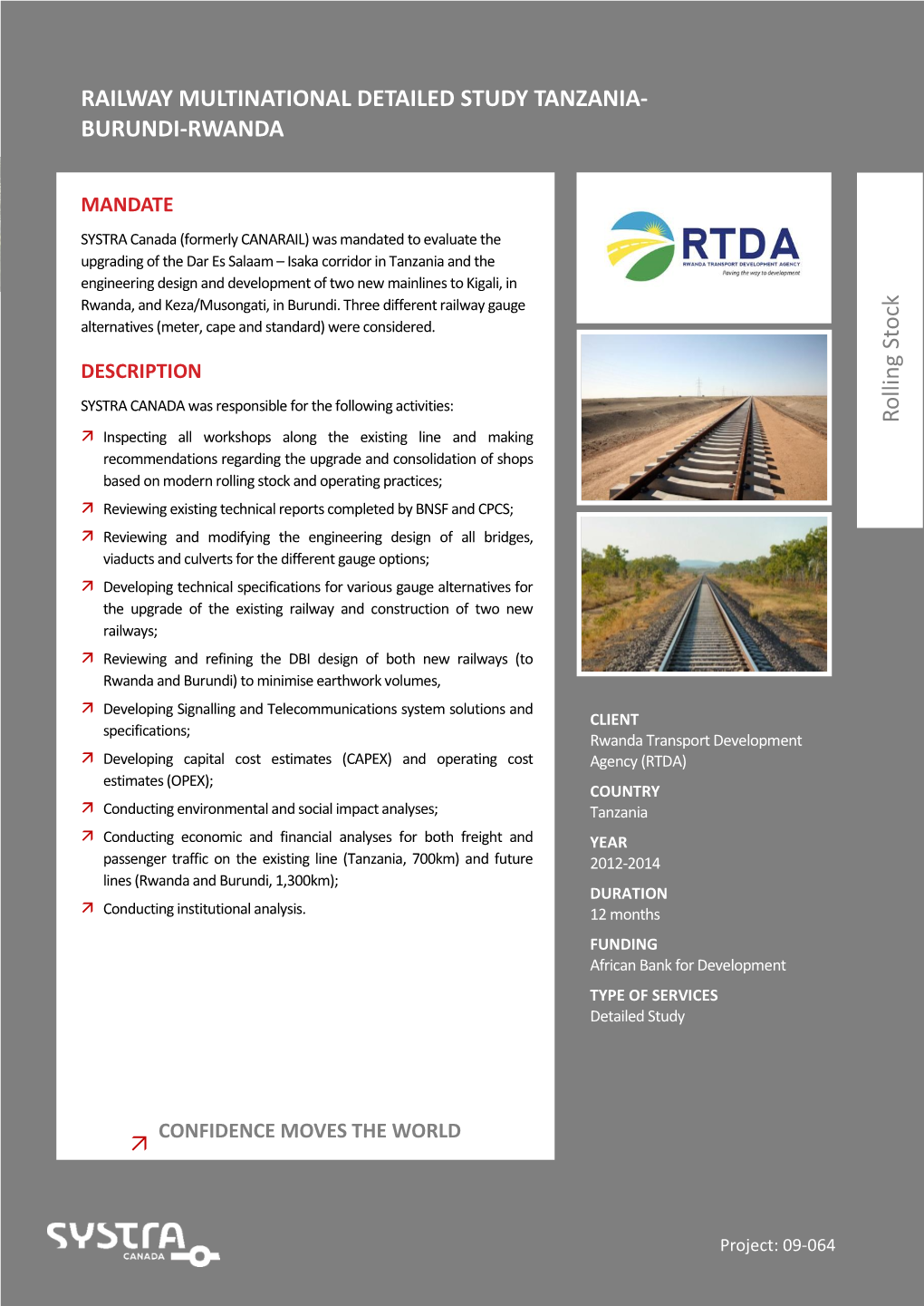 Railway Multinational Detailed Study Tanzania- Burundi-Rwanda