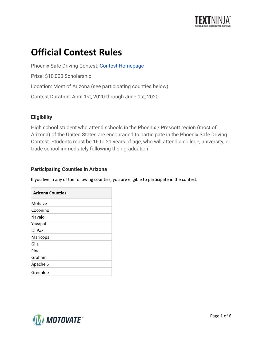 Official Contest Rules