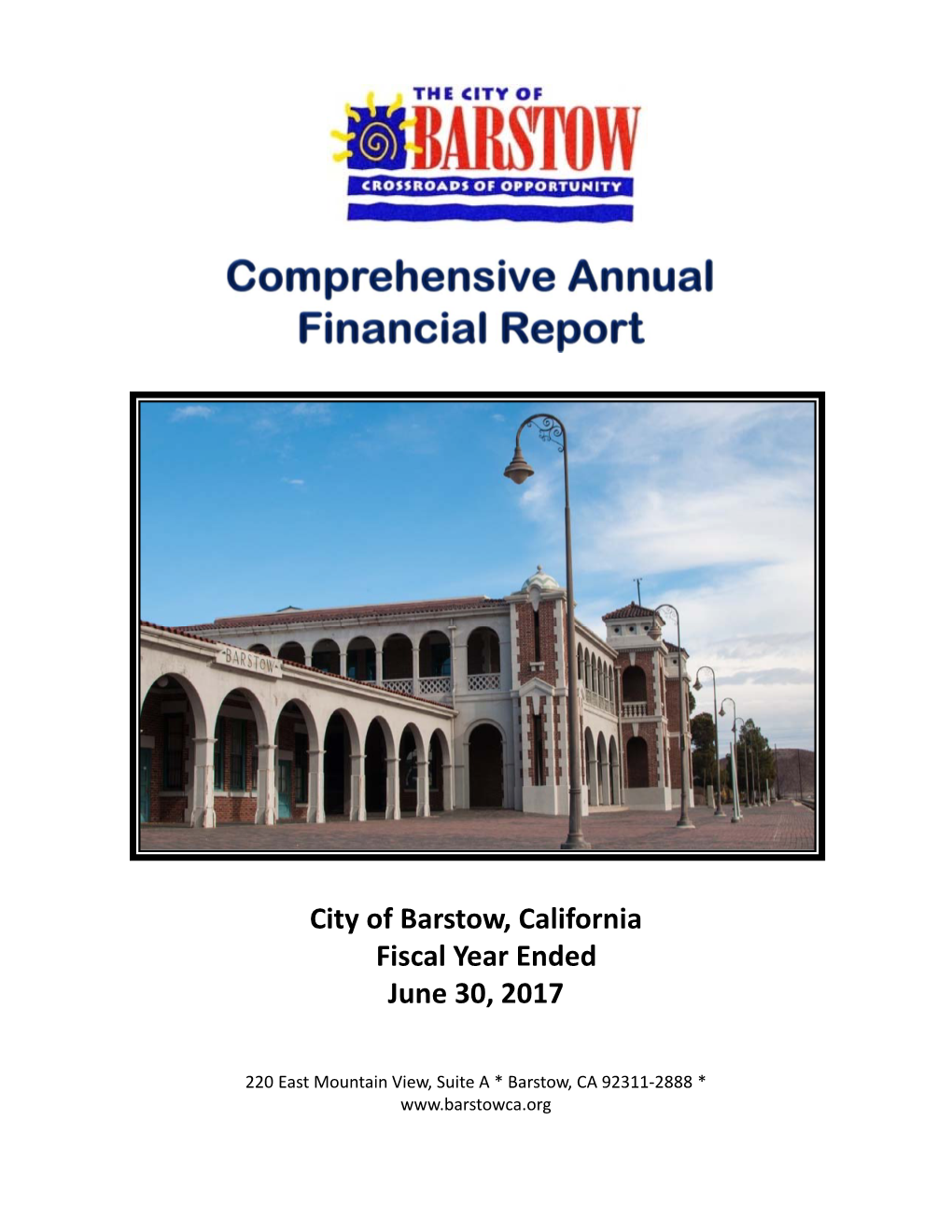 City of Barstow, California Fiscal Year Ended June 30, 2017