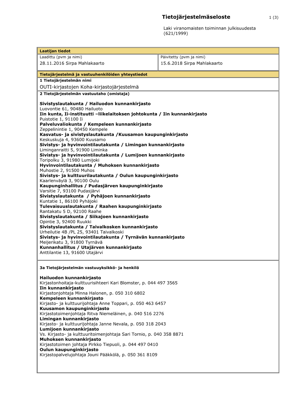 Tietojärjestelmäseloste 1 (3)