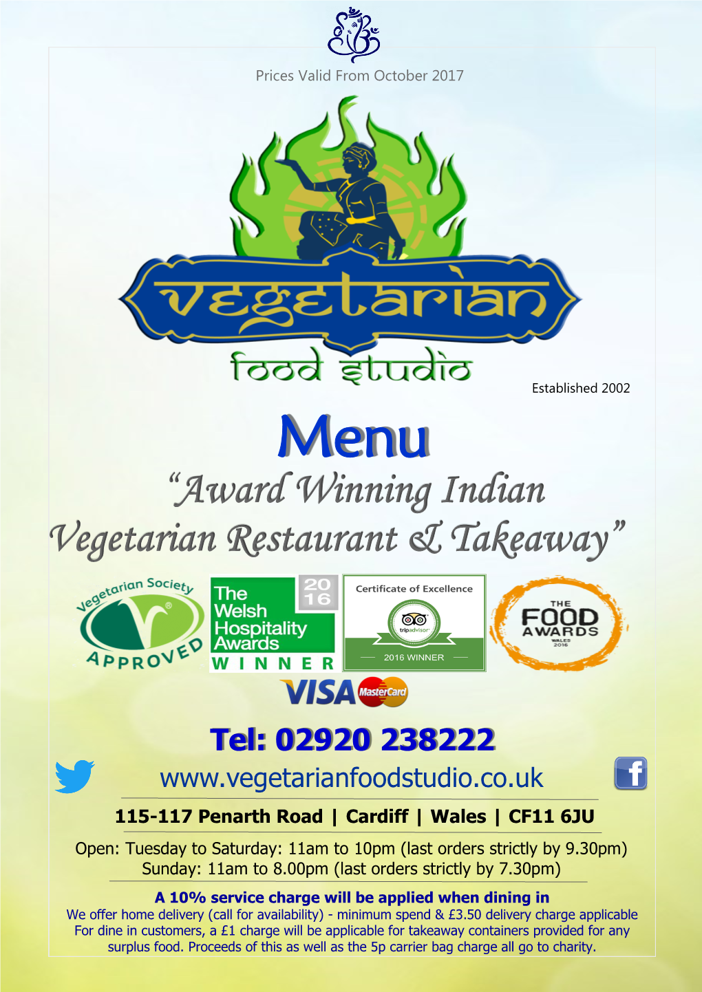 “Award Winning Indian Vegetarian Restaurant & Takeaway”