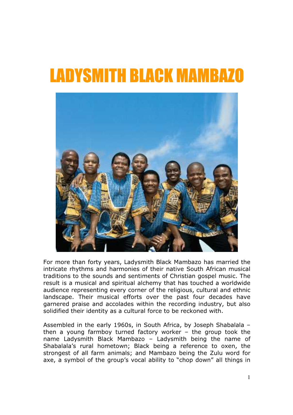 Ladysmith Black Mambazo