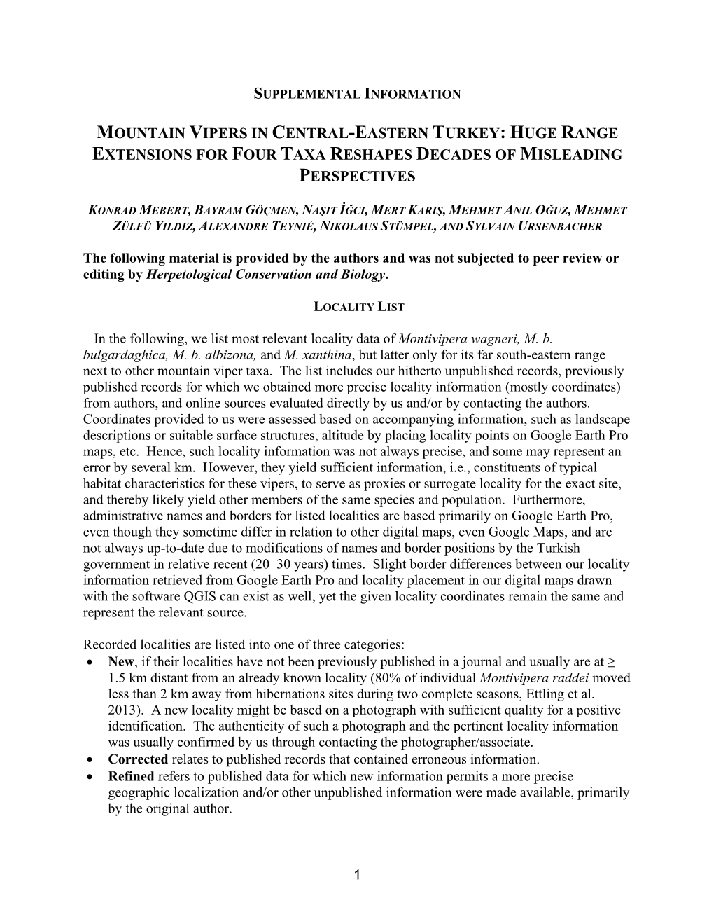 Mountain Vipers in Central-Eastern Turkey: Huge Range Extensions for Four Taxa Reshapes Decades of Misleading Perspectives