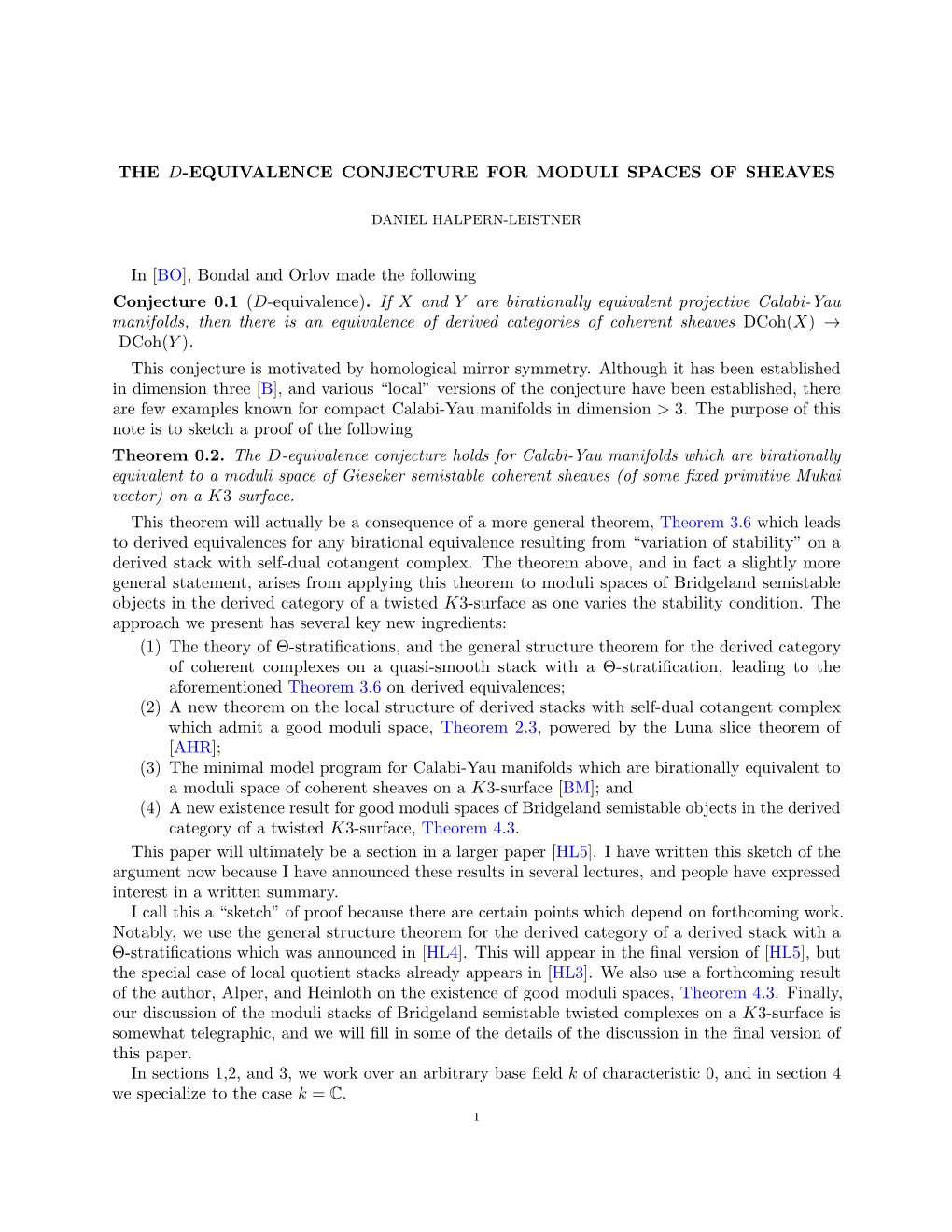 The D-Equivalence Conjecture for Moduli Spaces of Sheaves