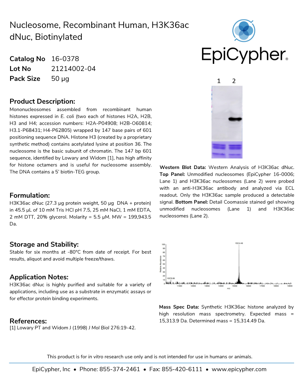 16-0378 Technical Data Sheet