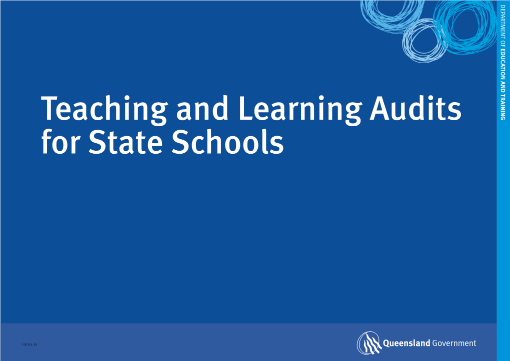 Teaching and Learning Audits for State Schools