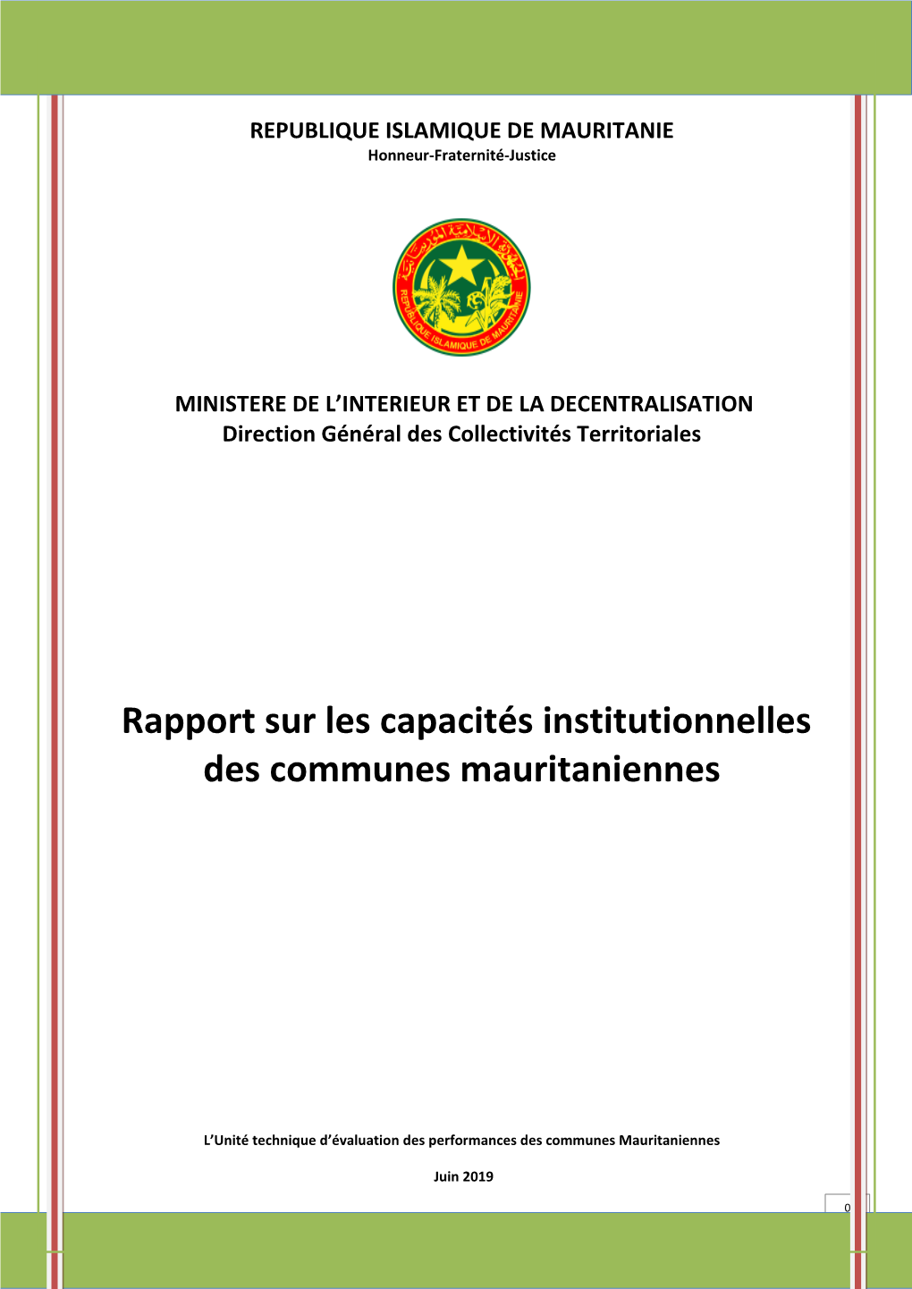 Rapport Général MDP 2018