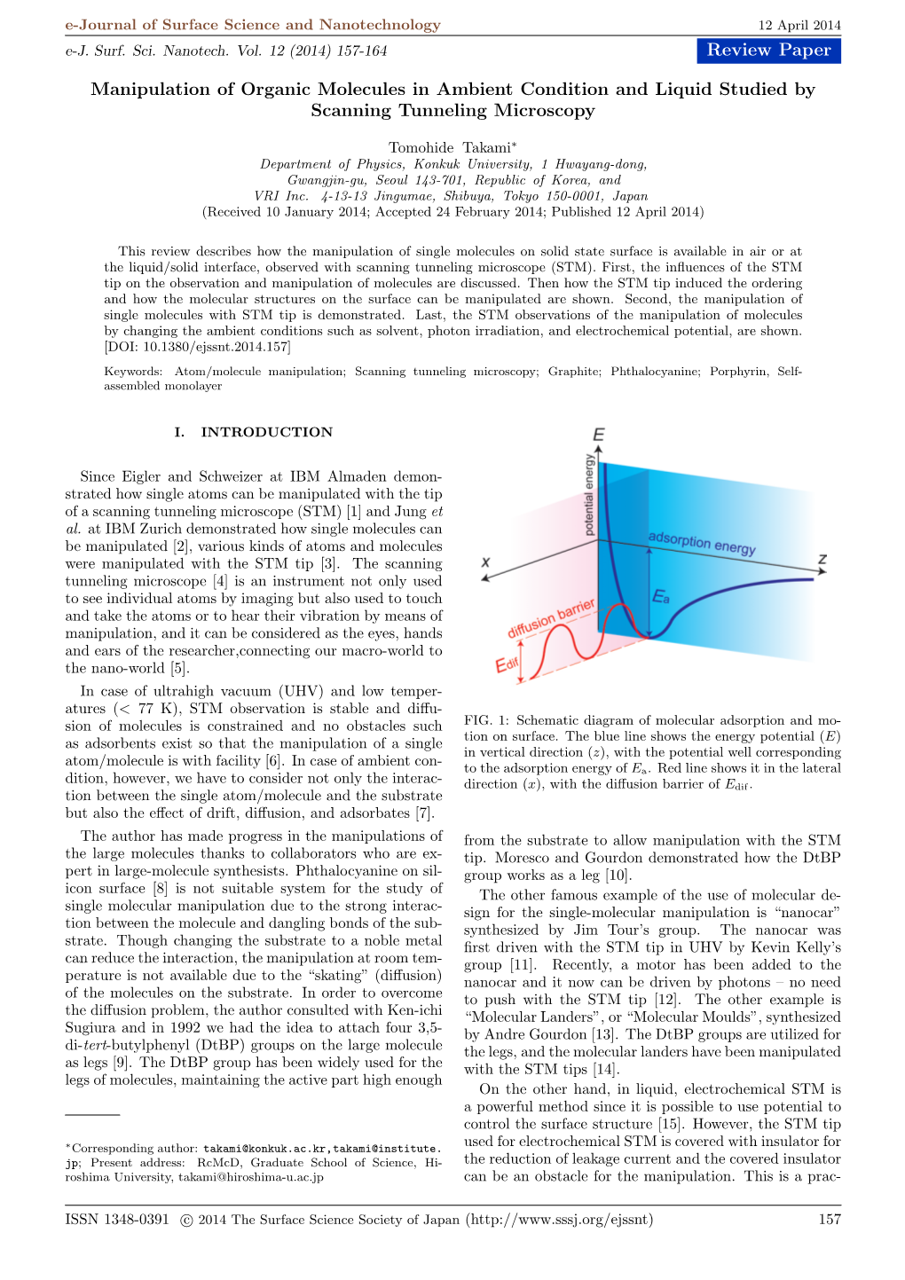 Review Paper Manipulation of Organic Molecules in Ambient