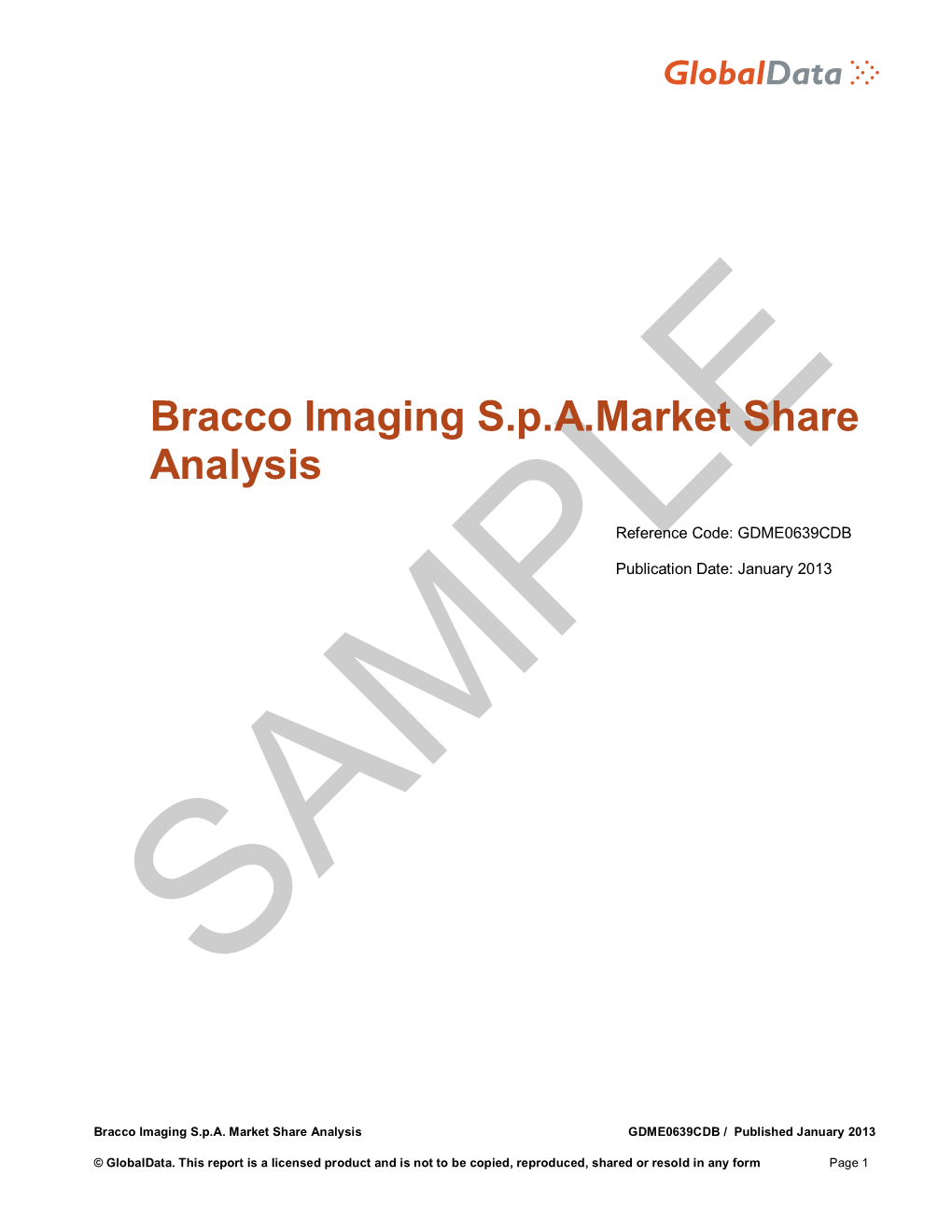 Bracco Imaging S.P.A.Market Share Analysis