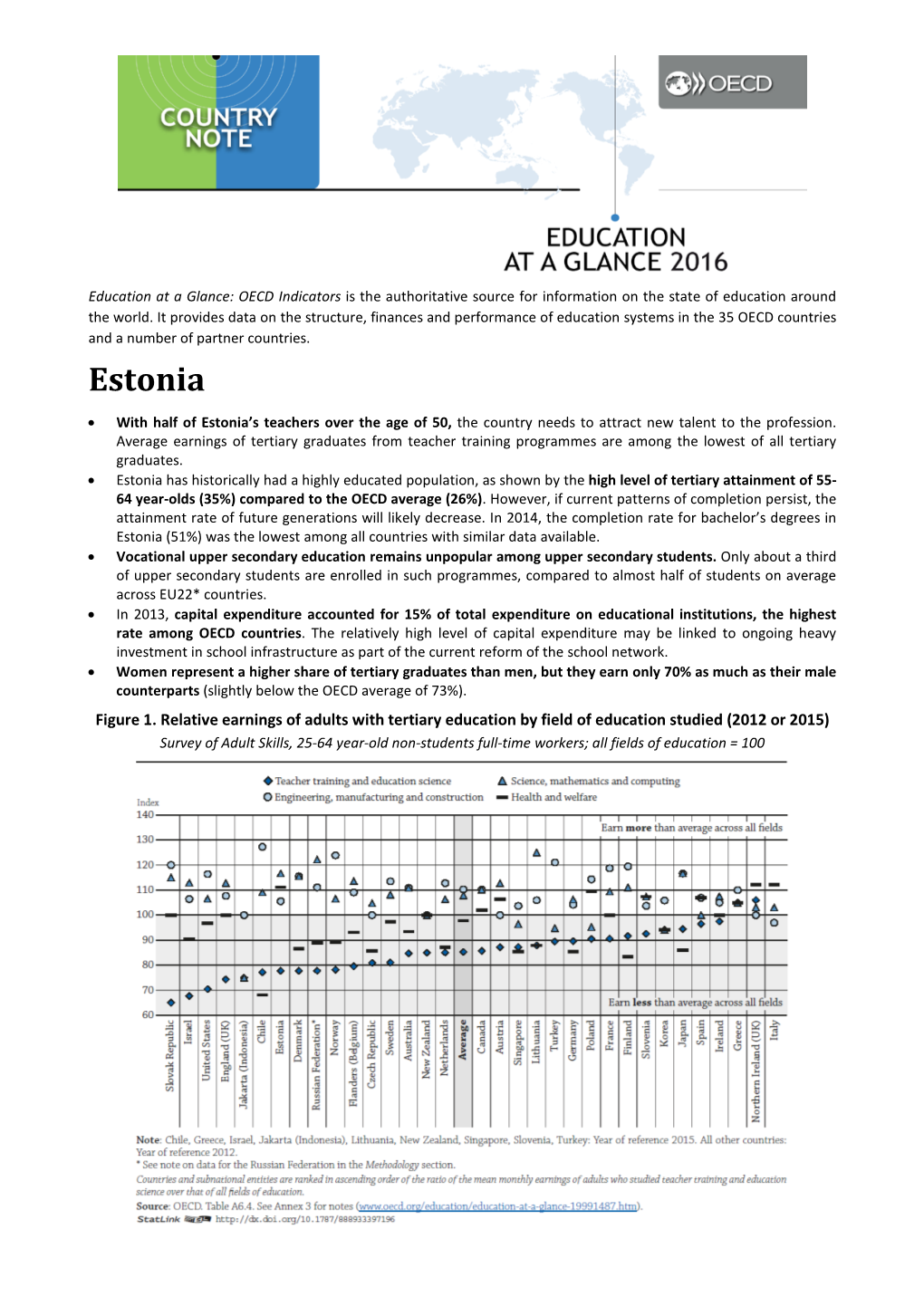 Education at a Glance 2016 – Overview of Estonia