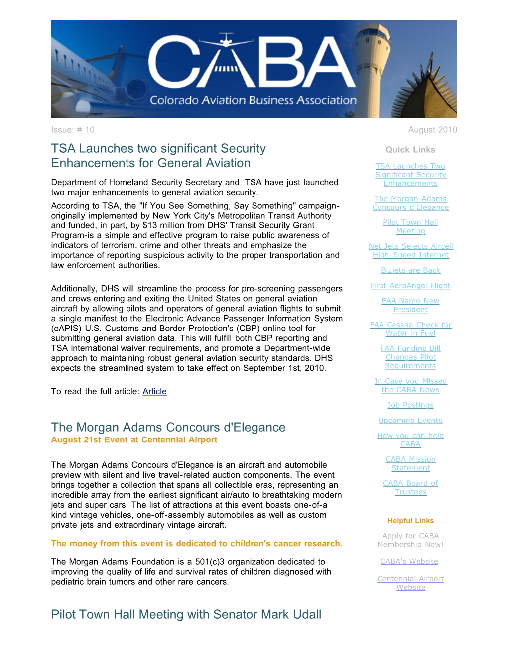 CABA August Newsletter