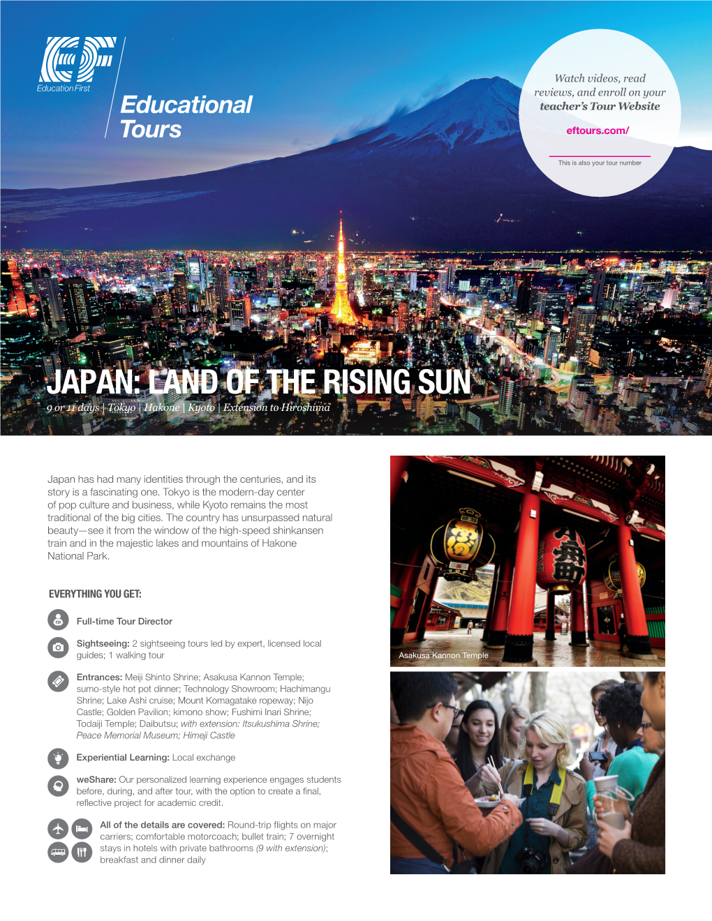 JAPAN: LAND of the RISING SUN 9 Or 11 Days | Tokyo | Hakone | Kyoto | Extension to Hiroshima