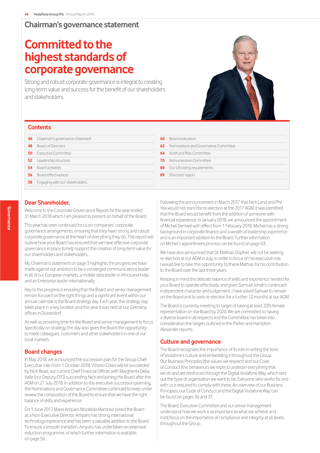 Vodafone Group Plc Annual Report for the Year Ended 31 March 2018