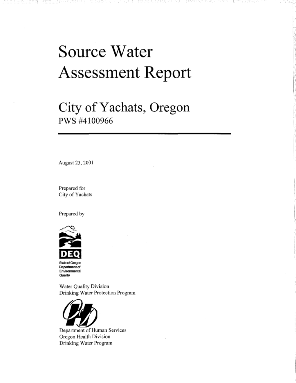 Source Water Assessment Report