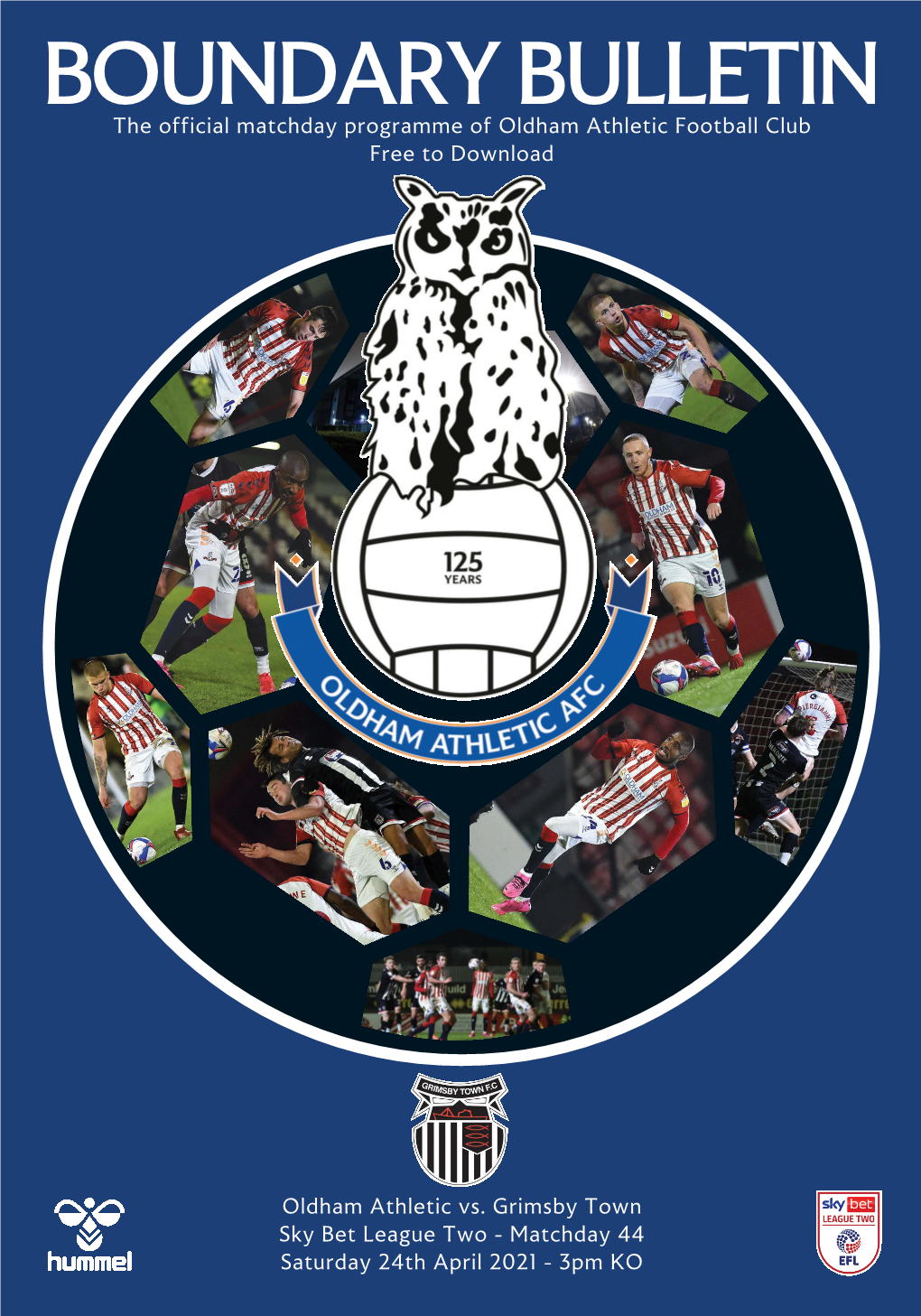 BOUNDARY BULLETIN the Official Matchday Programme of Oldham Athletic Football Club Free to Download