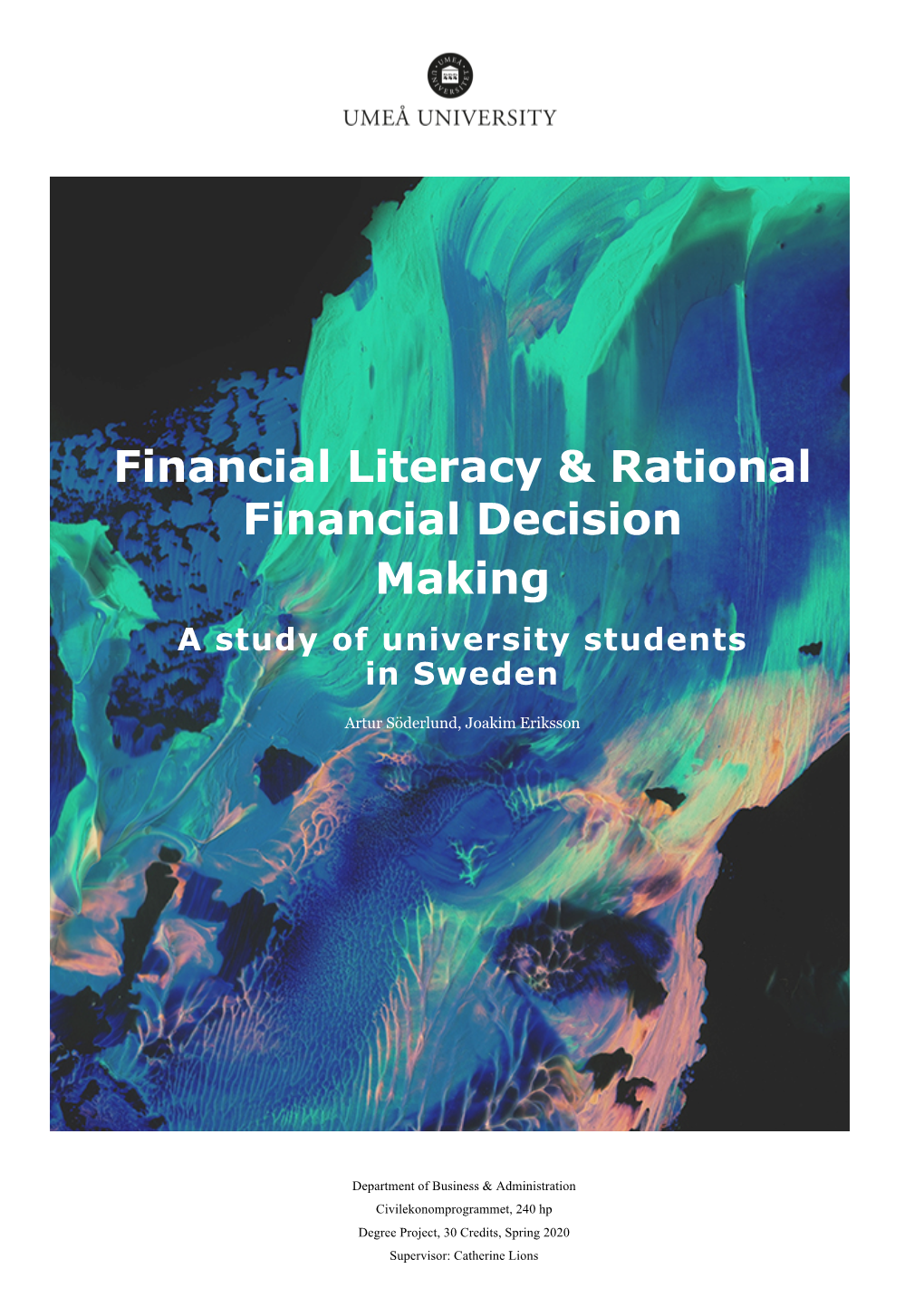 Financial Literacy & Rational Financial Decision Making