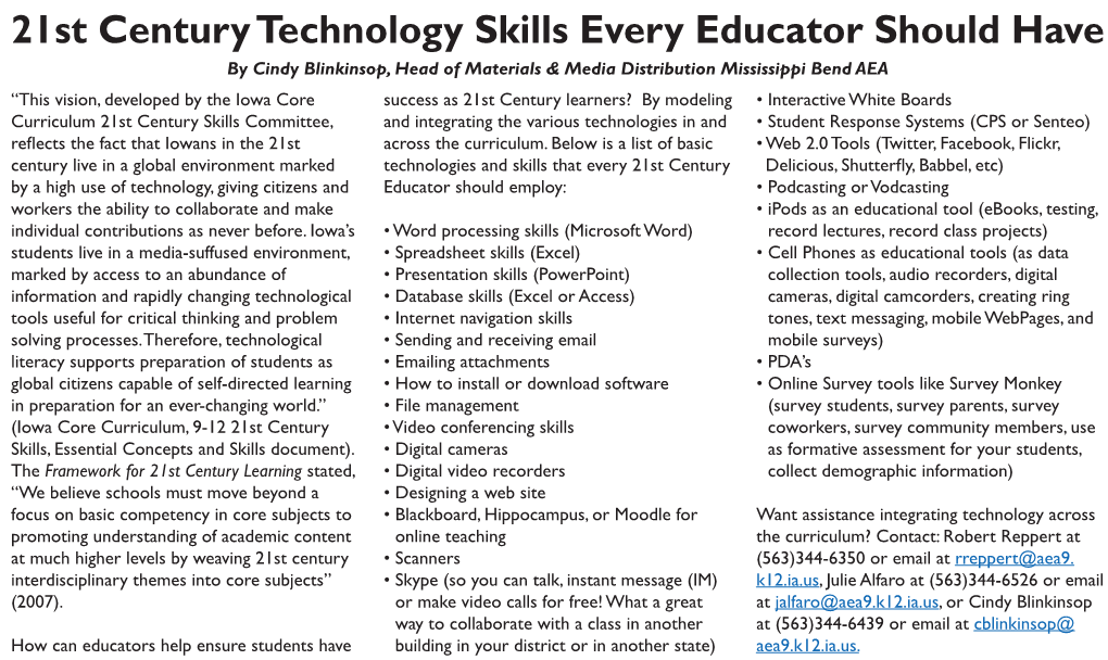 21St Century Technology Skills Every Educator Should Have