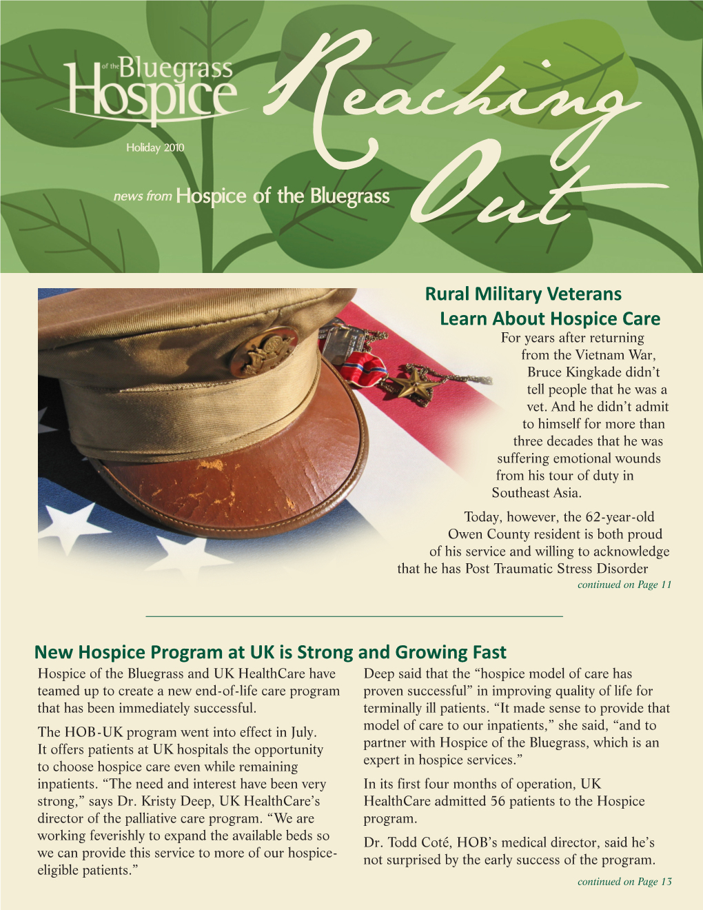 News from Hospice of the Bluegrass