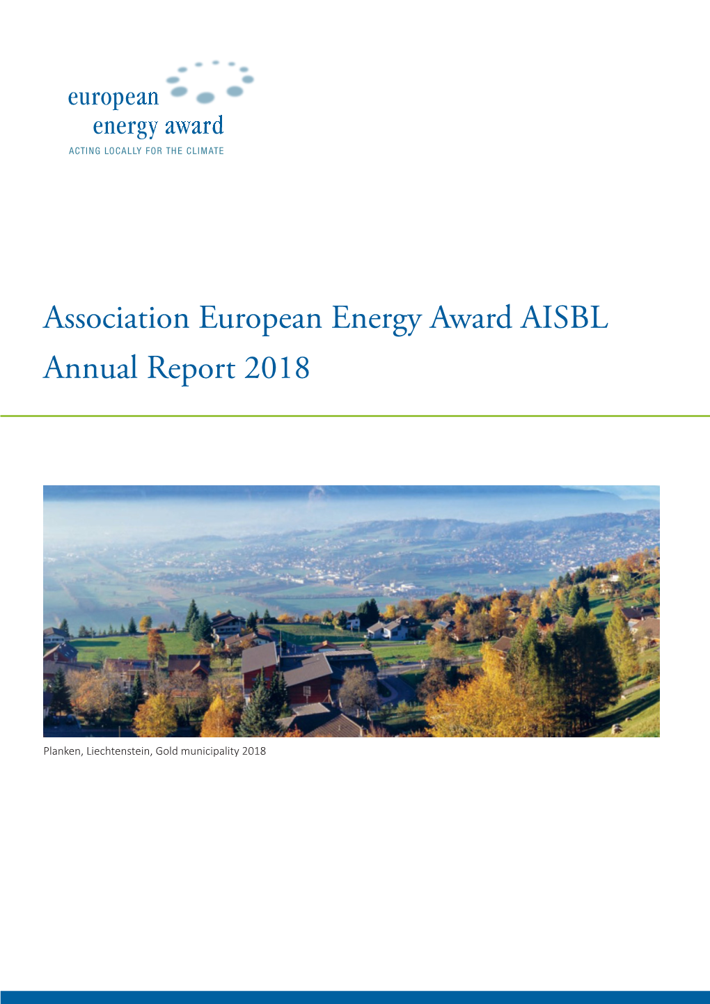 Association European Energy Award AISBL Annual Report 2018