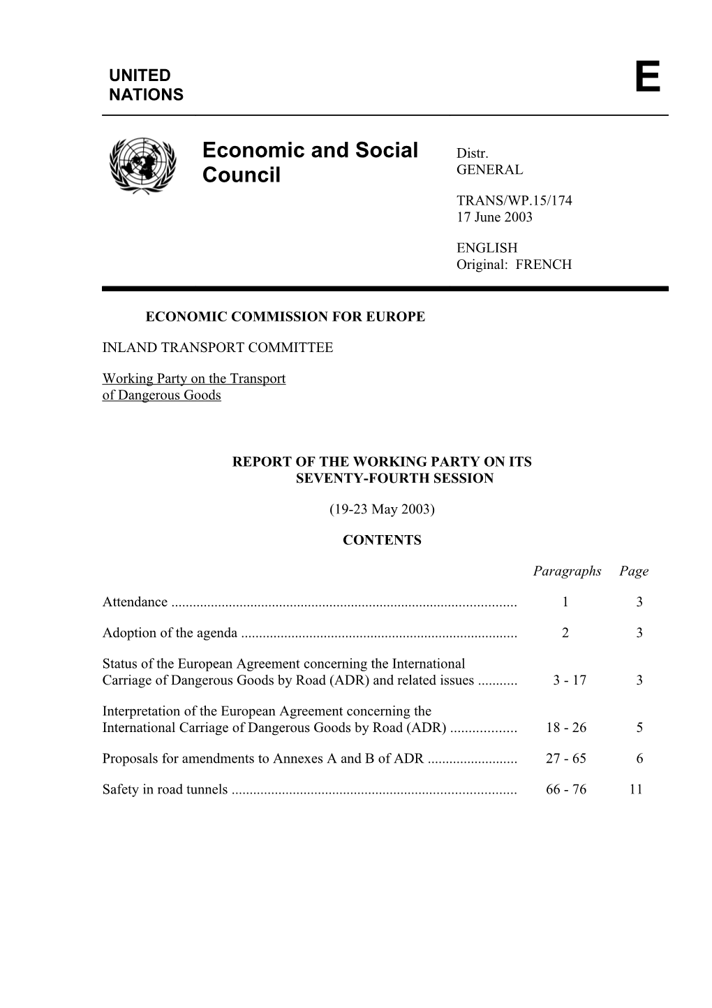 Economic Commission for Europe s19