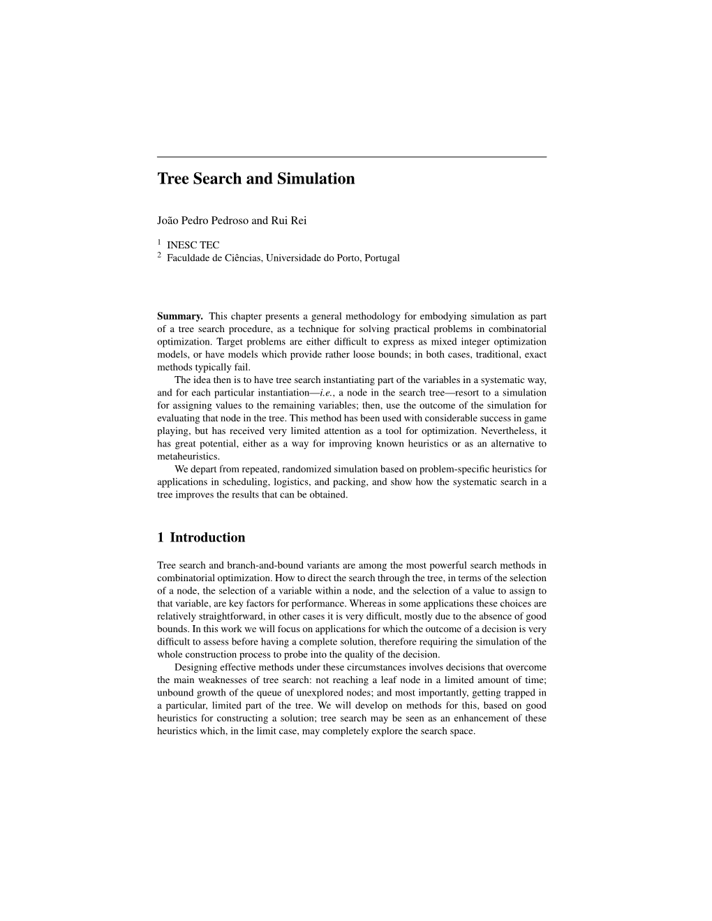 Tree Search and Simulation