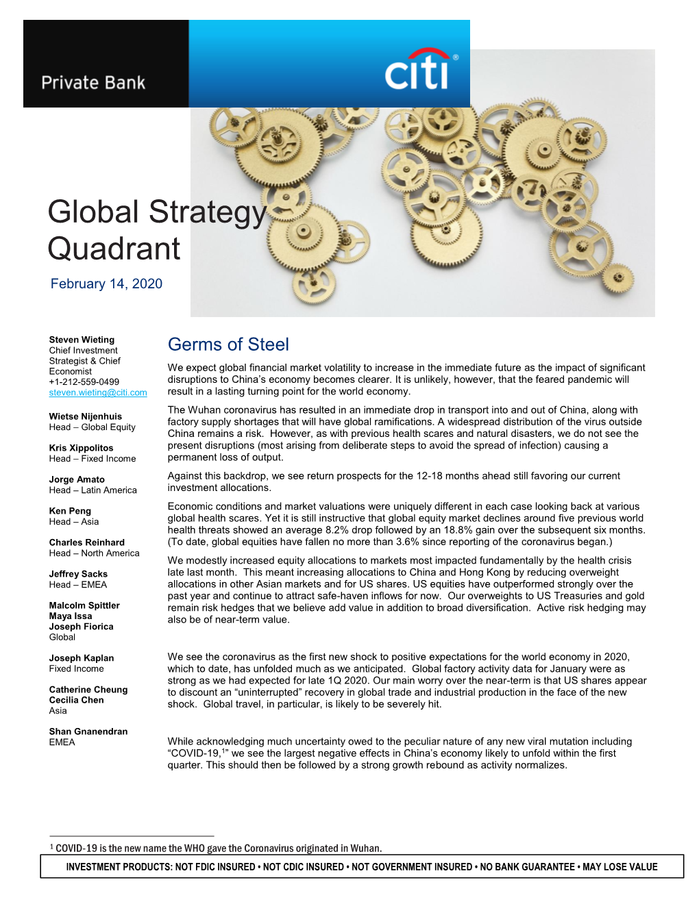 Global Strategy Quadrant February 14, 2020