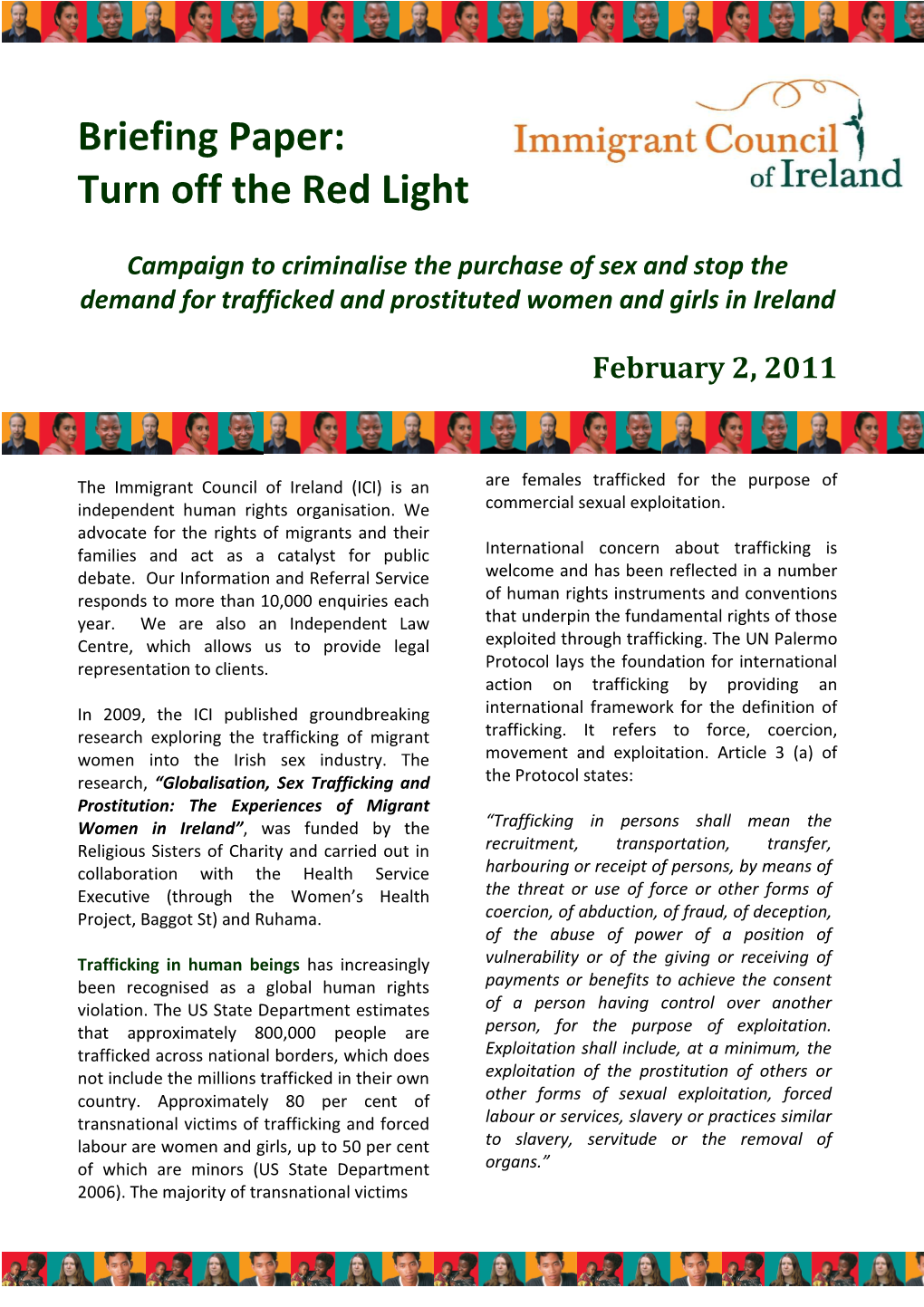 Briefing Paper: Turn Off the Red Light