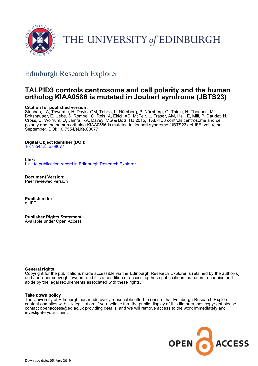 Edinburgh Research Explorer